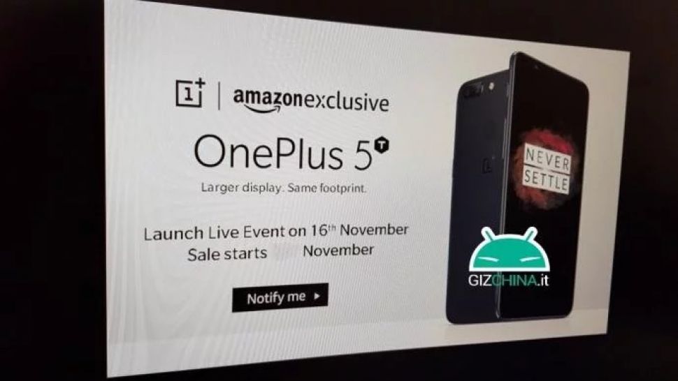 OnePlus 5T launch set for November 16, tickets cost $40