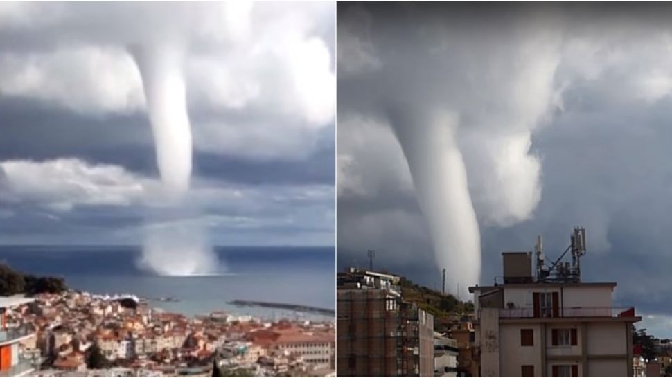 Whirling tornado hits Italy just off the coast, people share the spellbinding sight on social media
